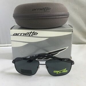 Arnette Black Metal Sunglasses with Dark Grey Lenses